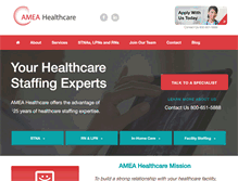 Tablet Screenshot of ameahealthcare.com